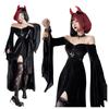 JUNDOMECY Sexy Black Witch Cosplay Costume for and Wizard Plus Includes Long and Knee Perfect for Halloween Stage School Cultural and Recitals