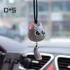 Подвесное украшение для автомобиля в виде кошки, симпатичная лиса, украшение для зеркала заднего вида автомобиля, декоративные аксессуары для салона автомобиля