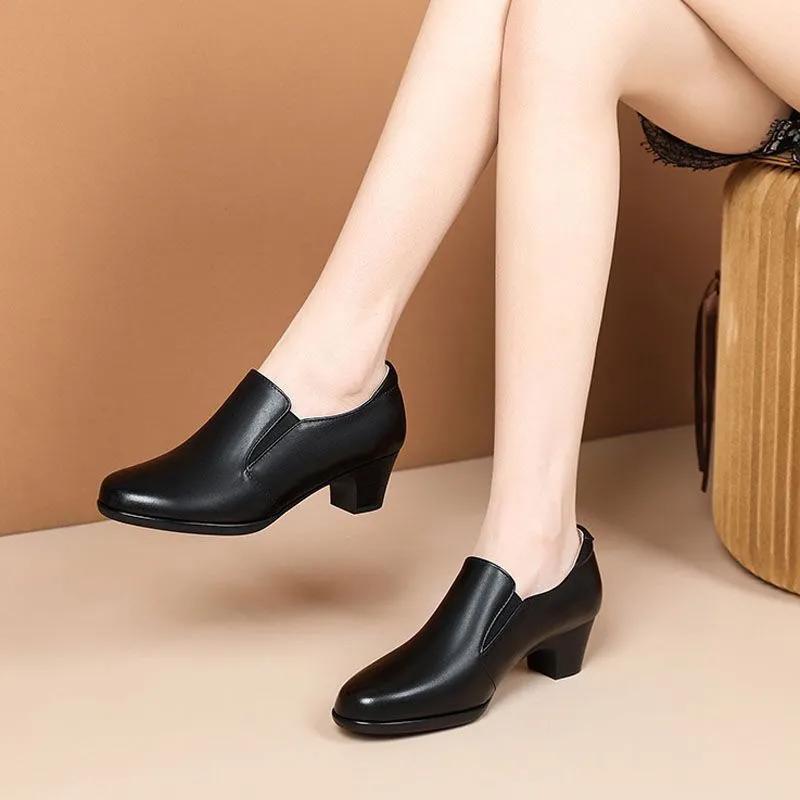 Botas femininas женские милые высококачественные черные ботильоны с острым носком женские классические весенне-осенние удобные офисные туфли ba154