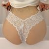 Женские трусики, прозрачные трусы с низкой талией, открытые стринги, женские бесшовные стринги, сексуальное нижнее белье, кружевное нижнее белье, трусики