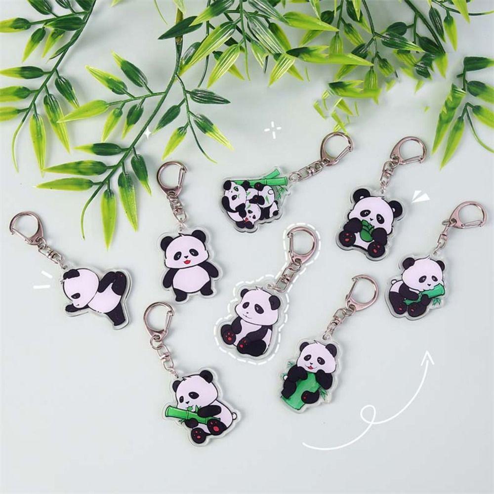 Животное Мультяшный Кулон Панда Мультяшная Панда Брелок Панда Акриловый Брелок Подарок для Леди Девушек