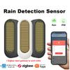 Для Tuya ZigBee Датчик дождя Имеет степень защиты IP65 от воды Поддерживает удаленное обнаружение дождя и протечек Через мобильное приложение Отличается долгим сроком службы батареи