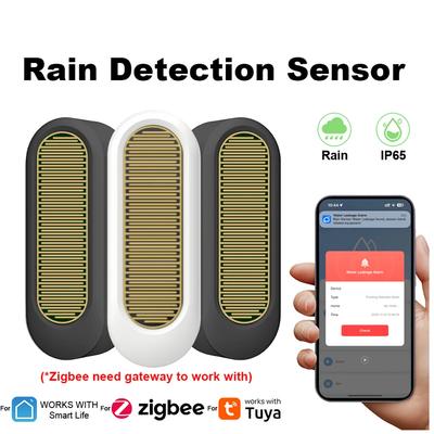 Для Tuya ZigBee Датчик дождя Имеет степень защиты IP65 от воды Поддерживает удаленное обнаружение дождя и протечек Через мобильное приложение Отличается долгим сроком службы батареи