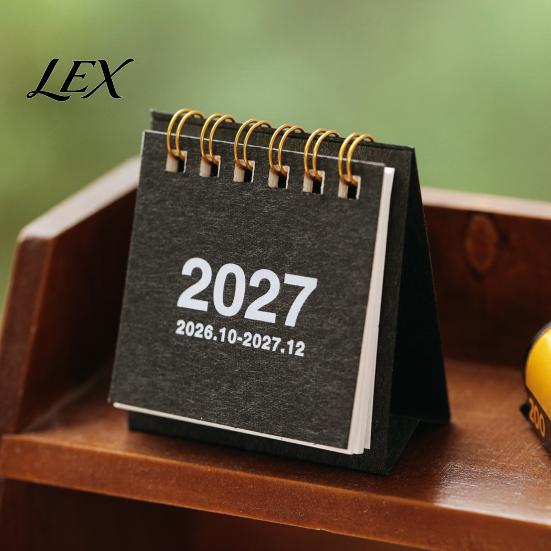 Practical Gift for Students Professionals Mini Desk Calendar 2026-2027, Oct 2026 to Dec 2027 Standing Flip Small Monthly Planner with Thick