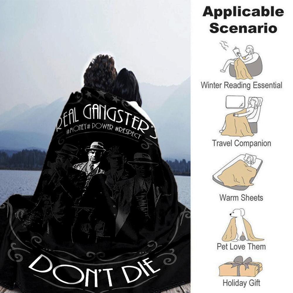 1pc Gangsters Money Soft Flannel All Season Throw for Home, Office, Outdoor UseDurable Comfort Soft Warm Throw for Home