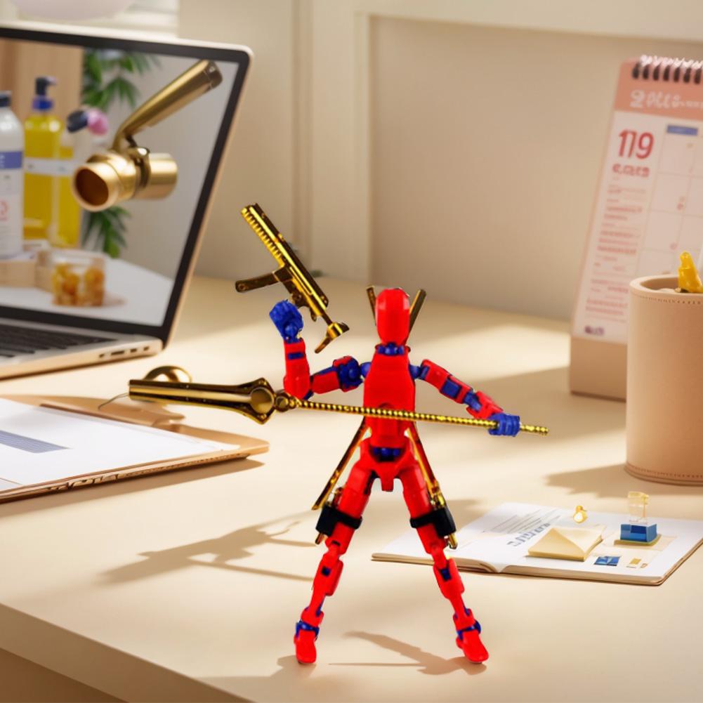 13 Multi-Jointed Action Figures Full Body Mechanical Movable Toy Action Figure Dummy Desk Decoration for Game Lovers