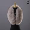 Winter Large Faux Fox Fur Collar Fake Fur Coat Scarves Luxury Women Men Jackets Hood Shawl Decor Female Neck Collar Wraps