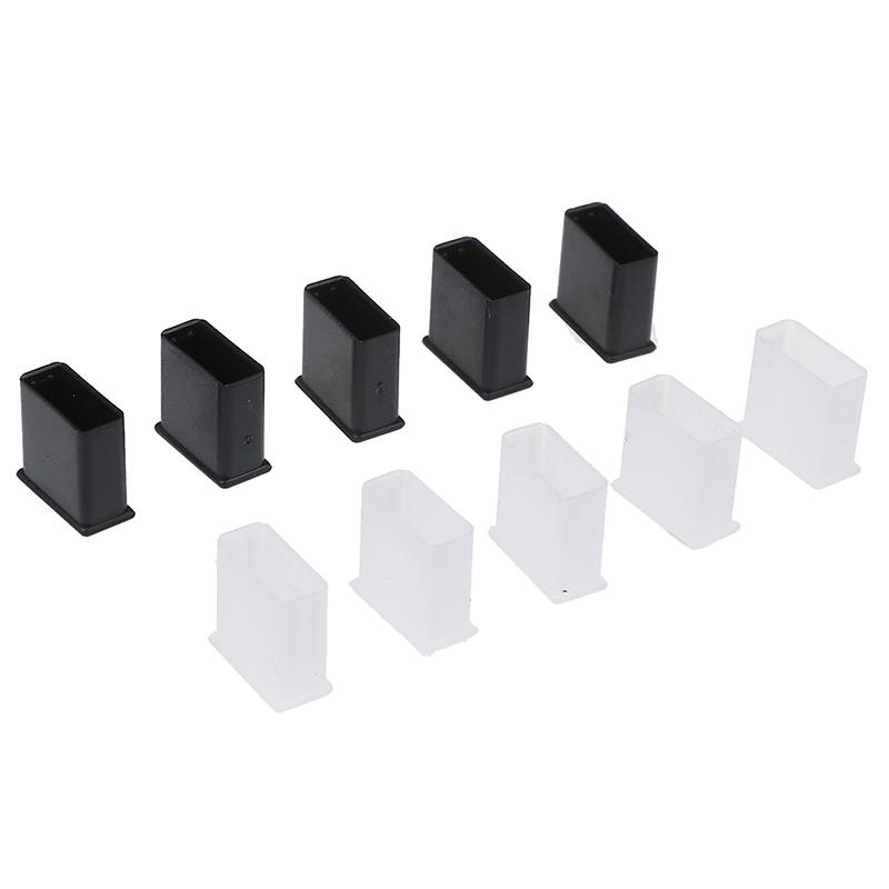 10Pcs Plastic Usb Male Anti-Dust Plug Stopper Cap Cover Protector Lids