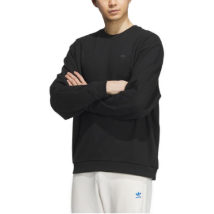 Adidas Sweatshirts Men's Black Crew Neck Moderate Regular IK3705
