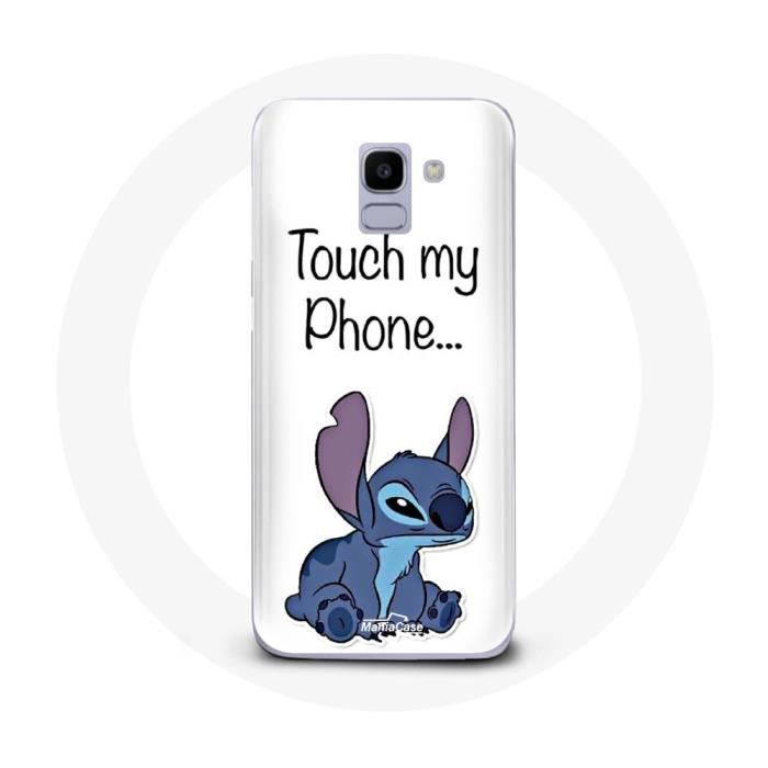 Coque - MANIACASE - Samsung Galaxy A6 2018 - Lilo et Stitch - Souple - Blanc