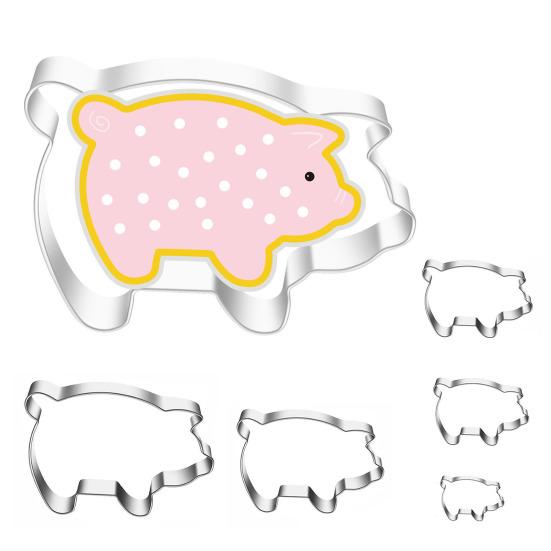 5Pcs/Set Stainless Steel Donut Cookie Cutter Double-Sided Baking Tool Embossed Donut Maker Sweet Bread Pastry Mold Kitchen Tool