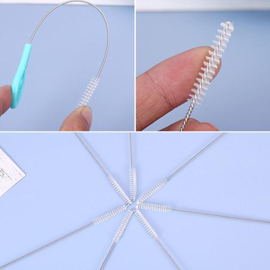 8 шт., щетка для соломы, мягкая щетина, без царапин, длинная ручка, подвесное отверстие, очиститель труб, щетка для чистки соломинок