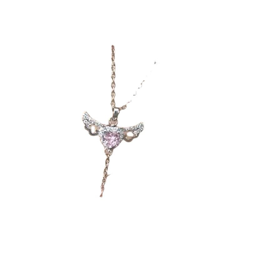 Cupid's Heart Angel Pendant Necklace - Romantic Qixi Gift for Girlfriend
