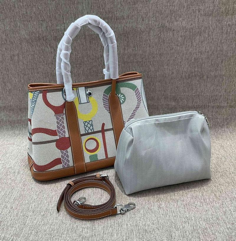 Новая натуральная кожа верхний слой коровья кожа TOGO кожа с брезентовой садовой сумкой модная печатная сумка