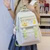 Schoolbag1011 new schoolbag female Korean version Mori small fresh junior high school students solid color simple multi-layer computer backpack