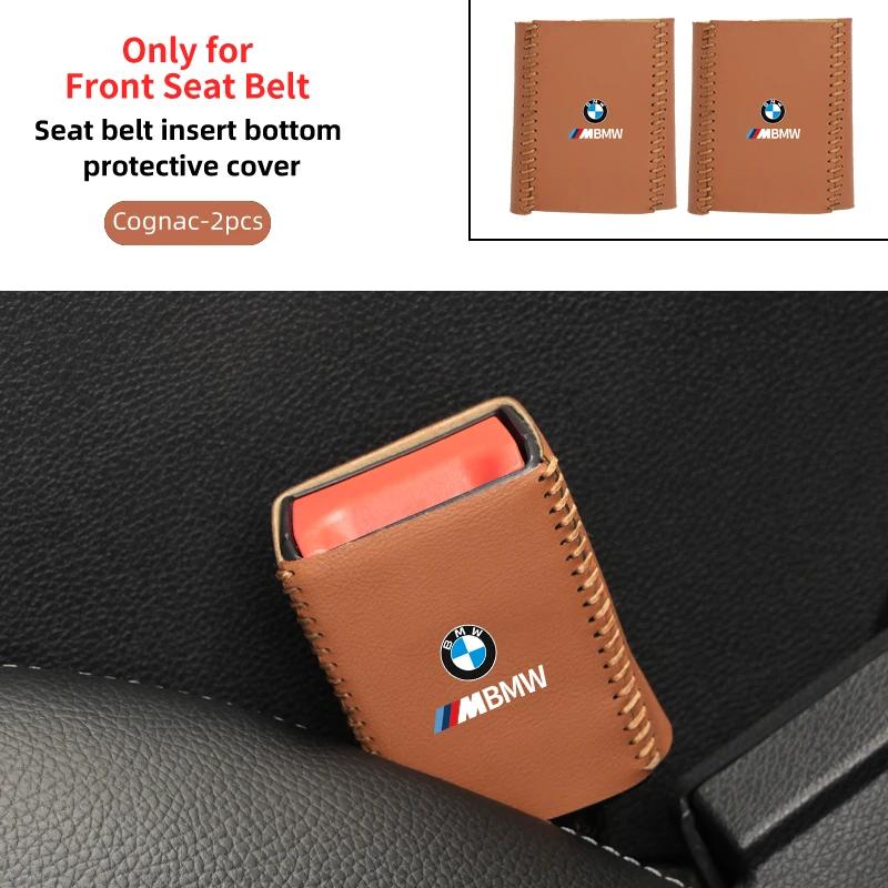 Car Sticker 2025 Hot Car Styling Leather Seat Belt Buckle Protector Lock Cover For BMW E46 E90 E60 F10 E39 F30 E36 F20 E87 E90 E
