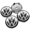 VW 4Pcs 55mm 56mm 60mm 65mm Car Wheel Center Hub Cap Volkswagen Golf GTI R-Line R Polo T5 Passat Rim Cover Stickers Accessories