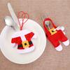 Рождественская посуда вилка нож упаковка держатель для столовых приборов сумки рождественский ужин кухонный декор карманный чехол для столовых приборов подвесные украшения