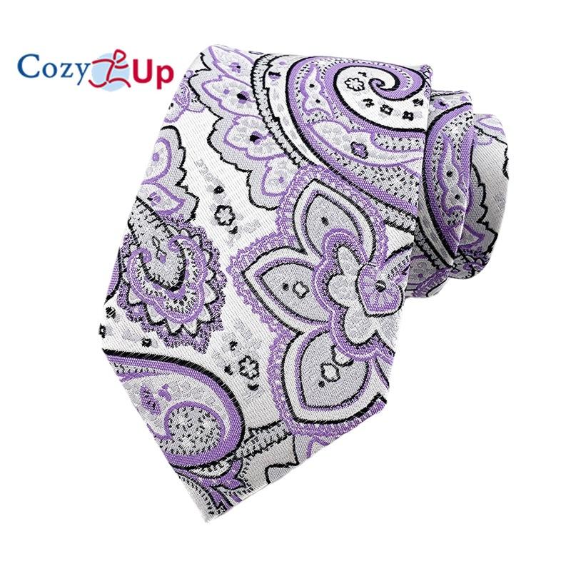 Cozy Up 3,15 дюйма(8 см) Модный полосатый мужской галстук с узором пейсли в клетку и цветком на свадьбу