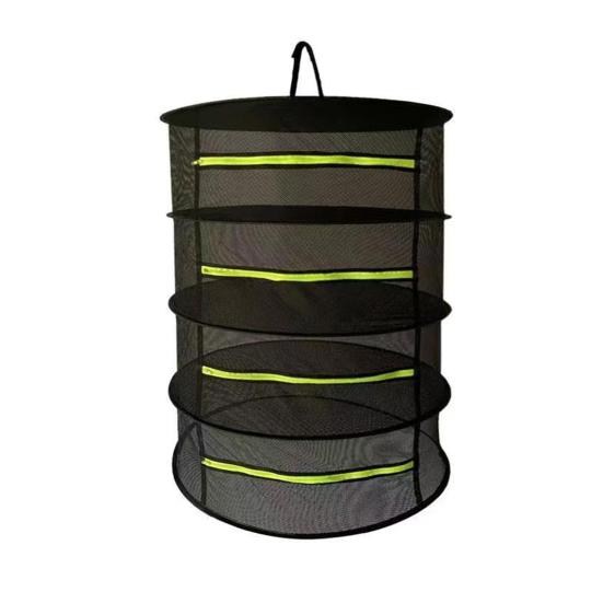 60 см 2/4/6/8 слоев сетка для сушки трав с S-образным крючком, складная корзина для сушки растений с застежкой-молнией, прочная сетка для сушки растений для использования в помещении и на открытом воздухе