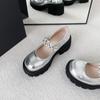Platform Mary Jane Single Shoes Women'S Spring British College Style High Heel Large Size Versatile Retro Small Leather Shoes