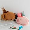 Capybara Pen Bag Velvet Stationery Organizer Simple Pen Storage Bag  Gift