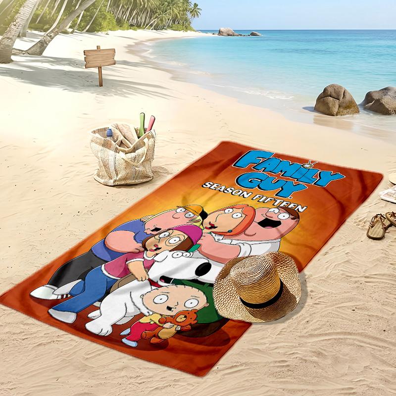 Family Guy Printed Beach Towel Quick Dry Soft TowelPortable Large Rectangular Beach Blanket for Travel Swimming Pool