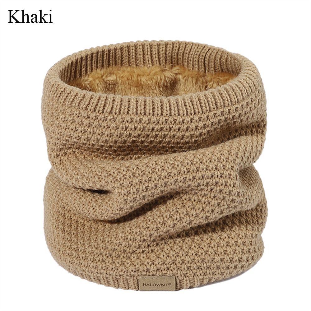Утепленный подклад Гетра для шеи Вязаный лыжный шарф-труба Повседневная защита шеи Зима