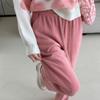 ! Европейские хлопковые махровые спортивные штаны женские осенне-зимние новые с высокой посадкой и тонкой драпировкой повседневные брюки вязаные прямые широкие брюки