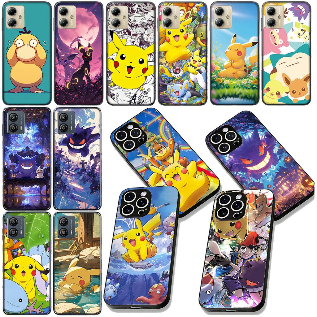 Eevees Gengars P-Pikachus Phone Case for Samsung Galaxy S22 S21 S20 FE Ultra Plus A35 A36 A37 A33 A34 A04 A71 Protective Cover