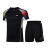 Li Ning Badminton Series Quick-Dry Cool Breathable Competition Sports Short Sleeve Straight Leg Five-Point Elastic Waist Shorts AATT031-0