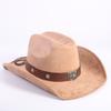 Popular European and American classic suede western cowboy hats, men's and women's fashion outdoor cowboy hats