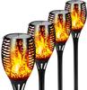 12LED Solar Flame Torch Light Flickering Light Waterproof Garden Decoration Outdoor Lawn Path Yard Patio Floor Lamp