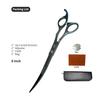SANGELAR 8 Inch Pet Grooming Scissors Trimming Scissors Dog Grooming Curved Cutting Shear Big Pet Shop Tools Left Right Hand Using Pet Scissors