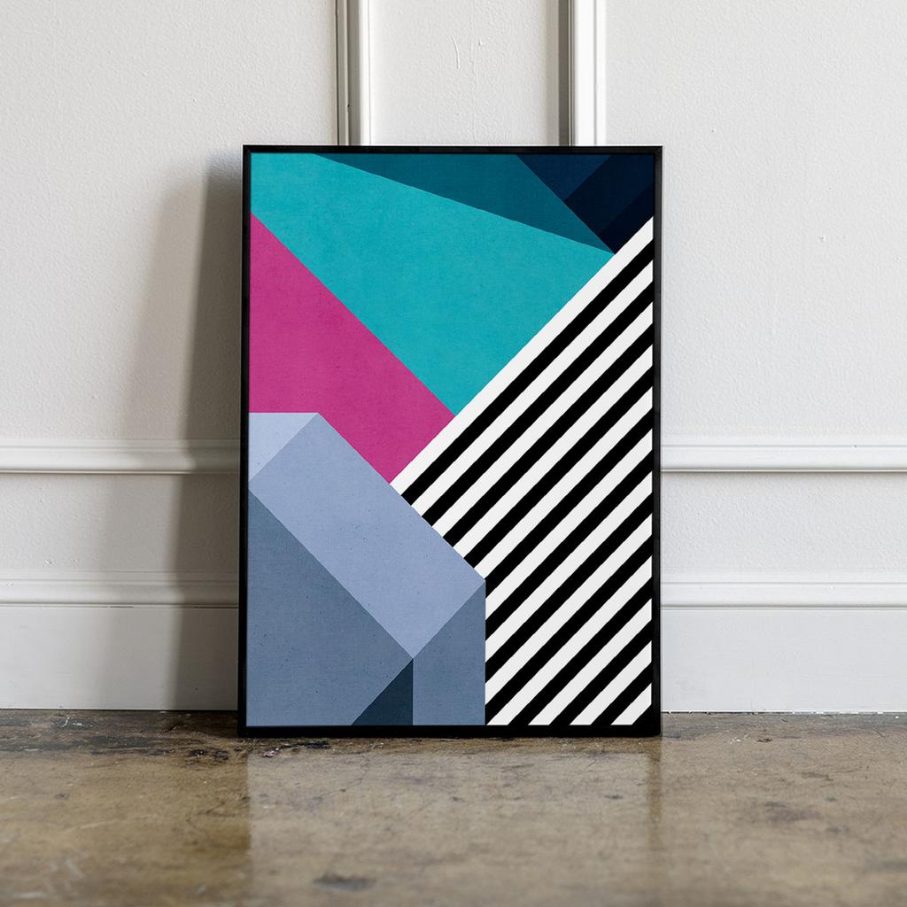 Plakat geometryczny ściana graffiti