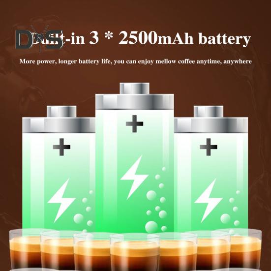 Портативная электрическая эспрессо-машина, кофемашина с сенсорным управлением, 15 бар, давление насоса, USB-зарядка, беспроводная кофемашина