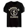 Европейские размеры Мужская винтажная футболка с принтом Arnold Strongest Competition - Ретро футболка бодибилдера, Легкая дышащая полиэстеровая футболка для спортзала
