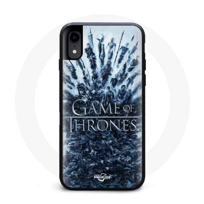 Case for Iphone XR Game of Thrones Season 8 Episode 1 Game of Thrones Characters Logo Gray
