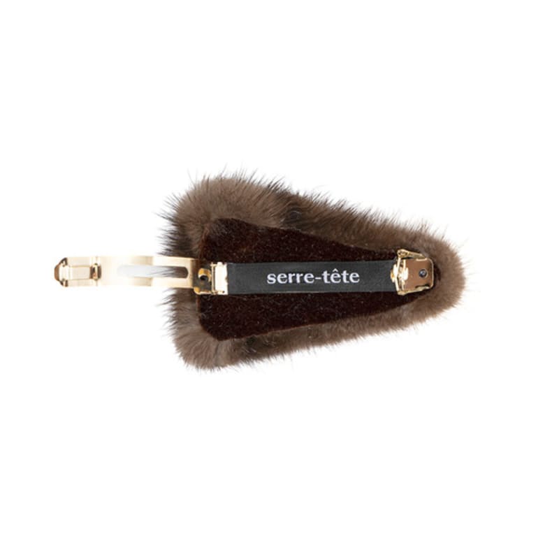 Brown Hat Iconic Mink Pin - Brown