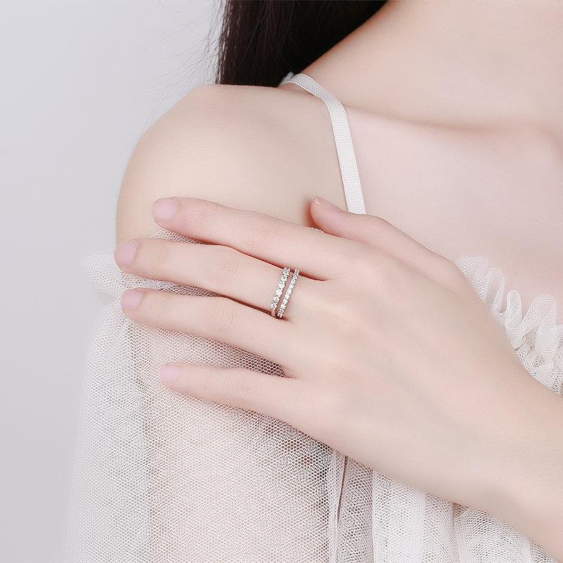 925 Silve Gorgeous Shiny Zircon Stone Ring For Women Engagement Wedding Luxury High Quality Fine Jewelry