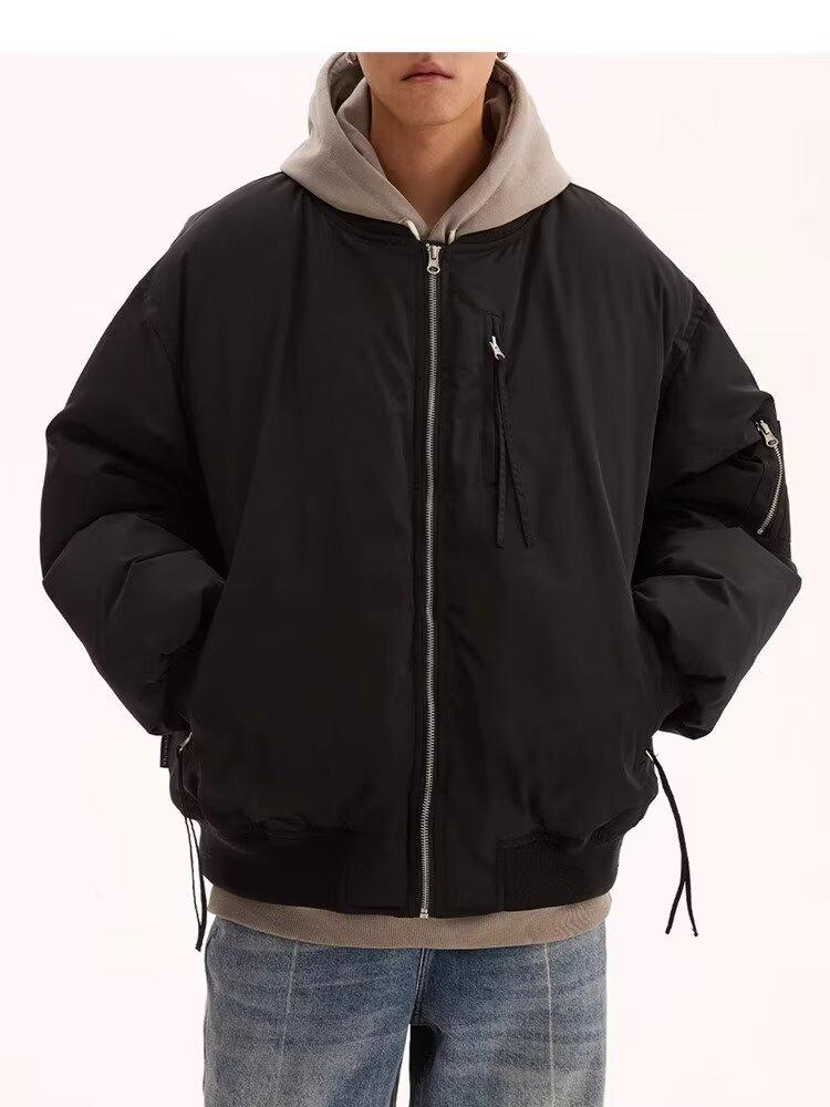 Женская куртка-бомбер в стиле ретро с несколькими карманами - Модный американский бейсбольный стиль для весны и осени