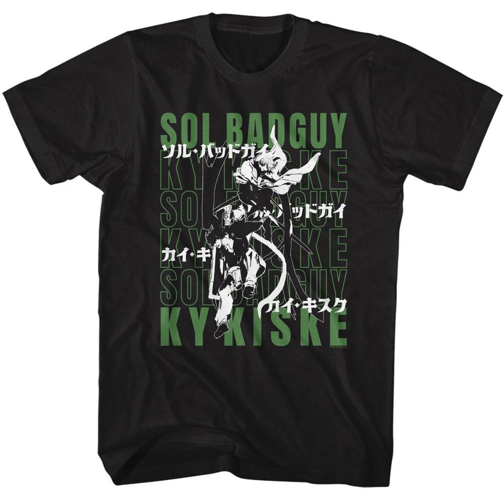 Guilty Gear Strive Arc Video Game Sol Badguy Ky Kiske Name Repeat Men's T Shirt