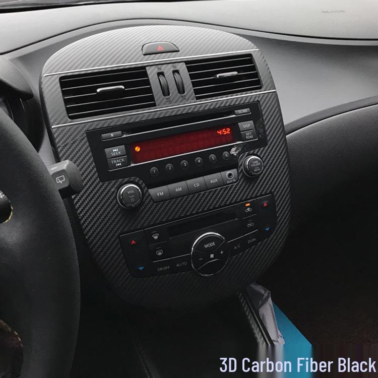 11-15 Tiida Carbon Fiber Console & Gear Decor Film Stickers