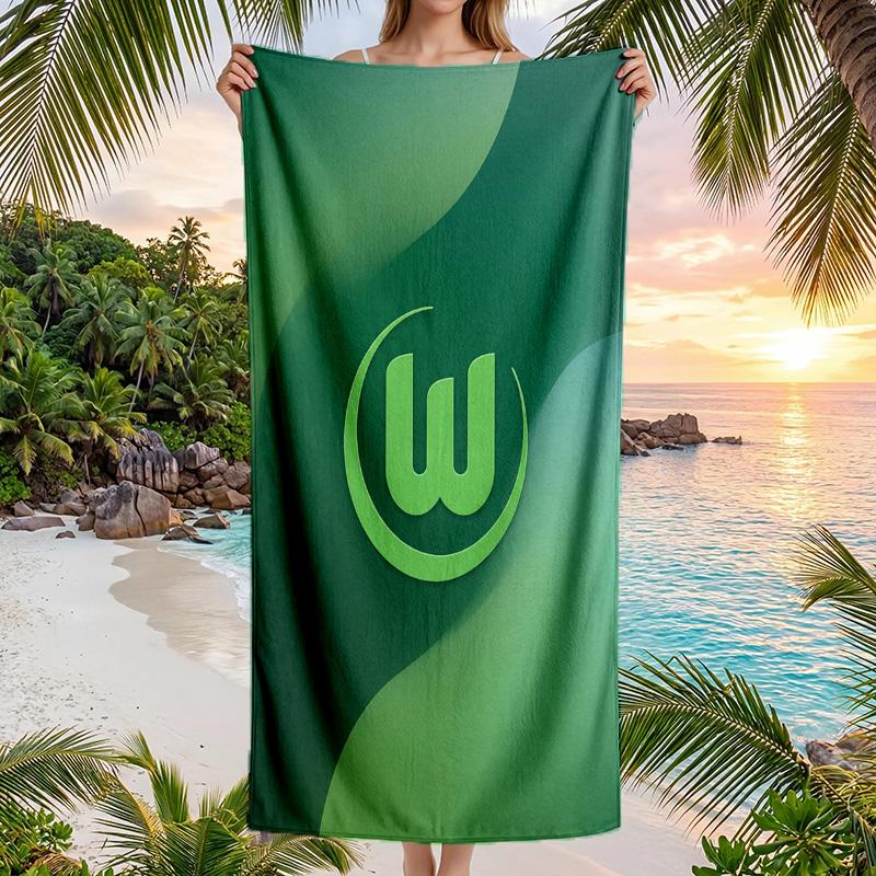 VfL Wolfsburg FC print Quick Dry Beach Towel Microfiber Absorbent Portable Travel Swimming Towel