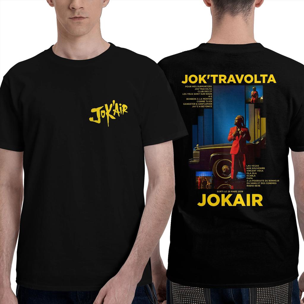 Мужская футболка рэпера JOKAIR Y2K Ретро Хлопковые футболки Летние Удобные Новые Футболки Свободные Оверсайз Топы