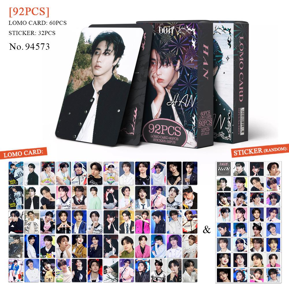 92 шт. Коллекция карт Skzoo Straykids Новая эксклюзивная фотокарточка Doit Феликс Хан I. Наклейка со звездой Периферия Lomo-карточка