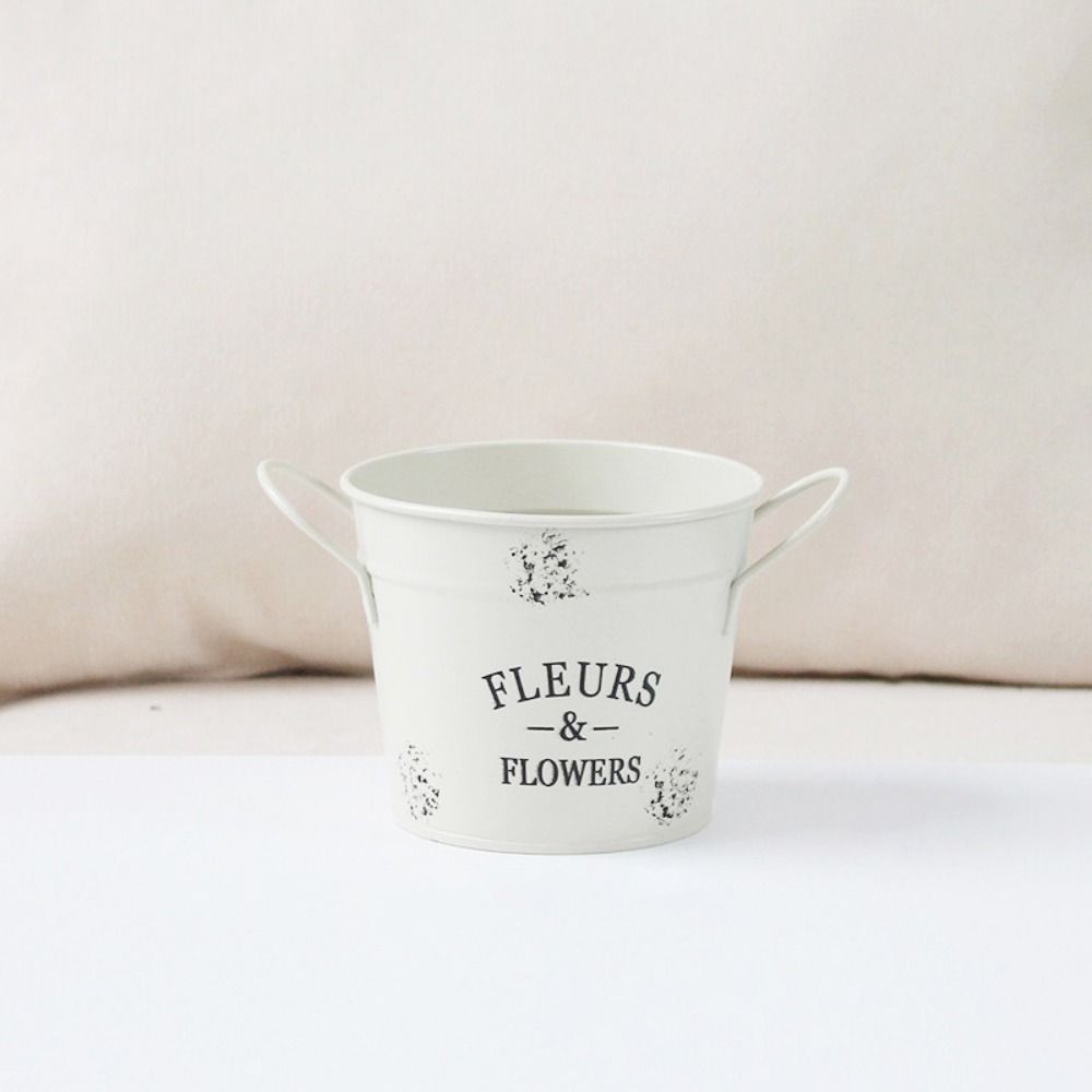 Ремесленное Железное Кашпо Декоративное Ведро для Цветов Украшение Круглый Цветочный Горшок Цветочная Композиция