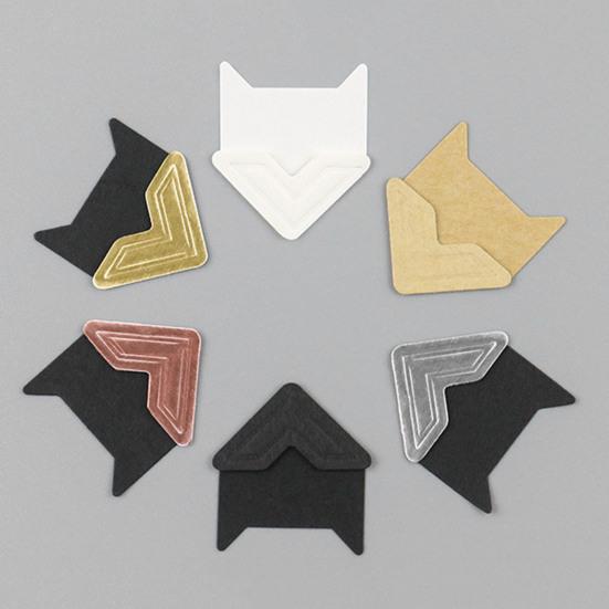 5 листов самоклеящихся уголков для фотографий, бескислотных, винтажных, самодельных альбомов для скрапбукинга