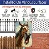 2D Flat, Funny Shocked Horse Aluminum Sign - Retro Humorous Animal Wall Decor Man Cave, Garage, Bar Decor, Farmhouse Decor, Ranch Decor, Funny Home