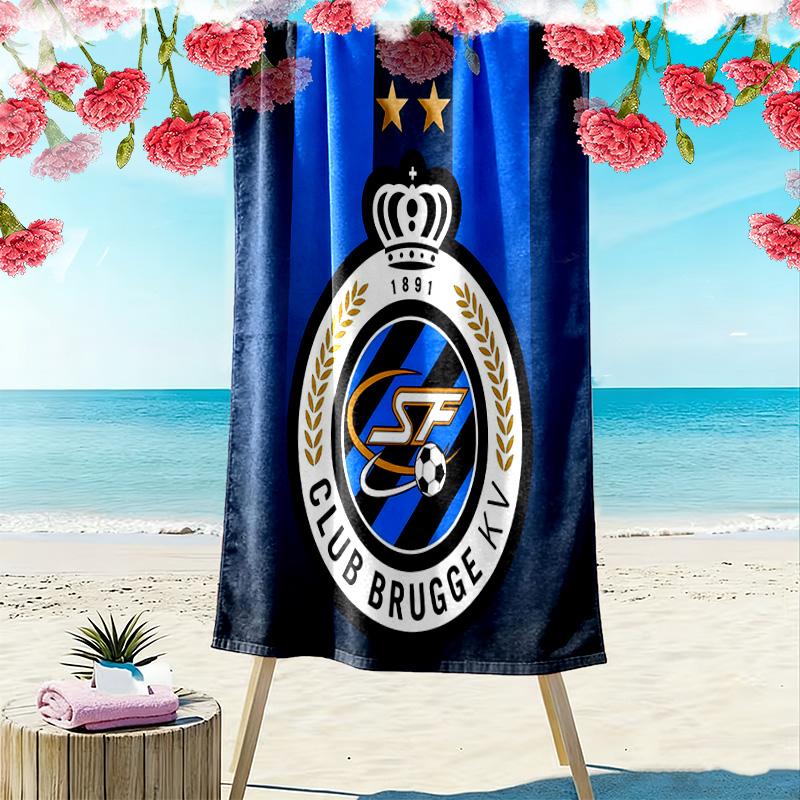 Club Brugge KV Print Beach Towel, Large Soft Quick Dry Towel for Beach Camping Swimming